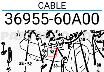 Suzuki 3695560A00 CABLE