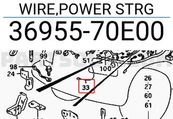 Suzuki 3695570E00 WIRE,POWER STRG