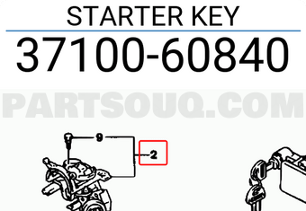 Suzuki 3710060840 STARTER KEY