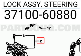 Suzuki 3710060880 LOCK ASSY, STEERING