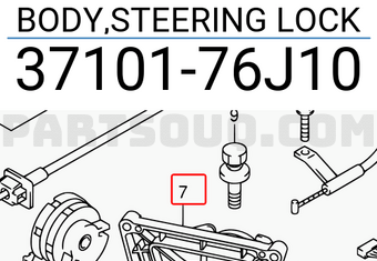 Suzuki 3710176J10 BODY,STEERING LOCK