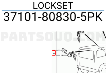 Suzuki 37101808305PK LOCKSET