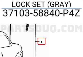 Suzuki 3710358840P4Z LOCK SET (GRAY)