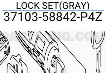 Suzuki 3710358842P4Z LOCK SET(GRAY)