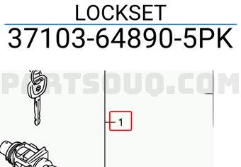Suzuki 37103648905PK LOCKSET