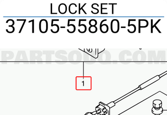 Suzuki 37105558605PK LOCK SET