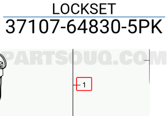 Suzuki 37107648305PK LOCKSET