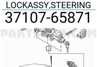 Suzuki 3710765871 LOCKASSY,STEERING