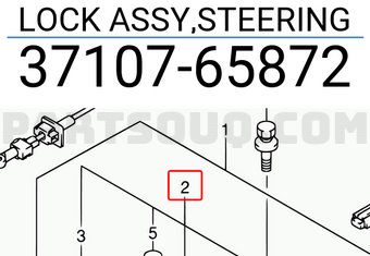 Suzuki 3710765872 LOCK ASSY,STEERING