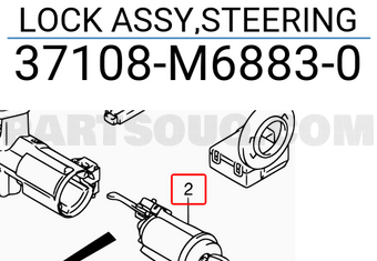 Suzuki 37108M68830 LOCK ASSY,STEERING