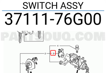 Suzuki 3711176G00 SWITCH ASSY
