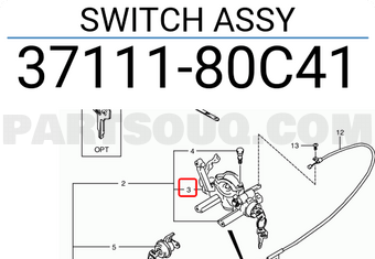 Suzuki 3711180C41 SWITCH ASSY
