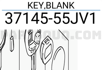 Suzuki 3714555JV1 KEY,BLANK
