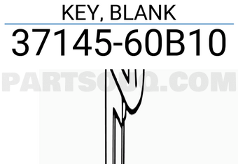 Suzuki 3714560B10 KEY, BLANK