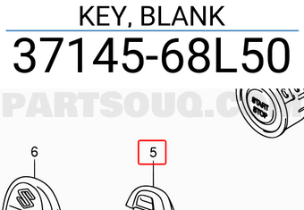 Suzuki 3714568L50 KEY, BLANK