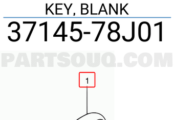 Suzuki 3714578J01 KEY, BLANK
