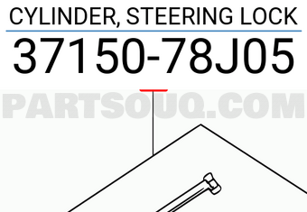 Suzuki 3715078J05 CYLINDER, STEERING LOCK