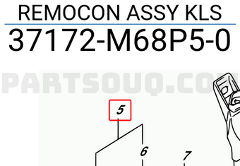 Suzuki 37172M68P50 REMOCON ASSY KLS
