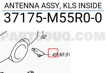 Suzuki 37175M55R00 ANTENNA ASSY, KLS INSIDE