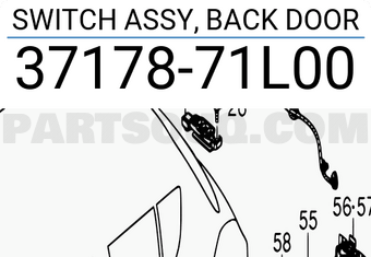 Suzuki 3717871L00 SWITCH ASSY, BACK DOOR