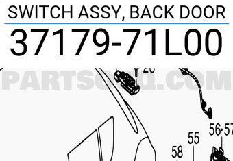 Suzuki 3717971L00 SWITCH ASSY, BACK DOOR