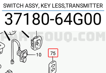 Suzuki 3718064G00 SWITCH ASSY, KEY LESS,TRANSMITTER