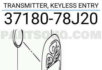 Suzuki 3718078J20 TRANSMITTER, KEYLESS ENTRY