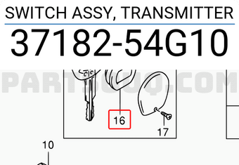 Suzuki 3718254G10 SWITCH ASSY, TRANSMITTER