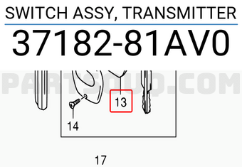 Suzuki 3718281AV0 SWITCH ASSY, TRANSMITTER