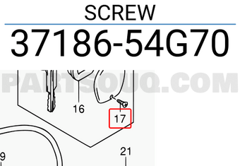 Suzuki 3718654G70 SCREW