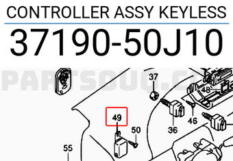 Suzuki 3719050J10 CONTROLLER ASSY KEYLESS