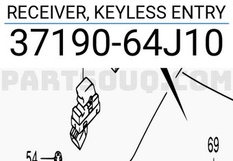 Suzuki 3719064J10 RECEIVER, KEYLESS ENTRY