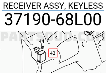 Suzuki 3719068L00 RECEIVER ASSY, KEYLESS