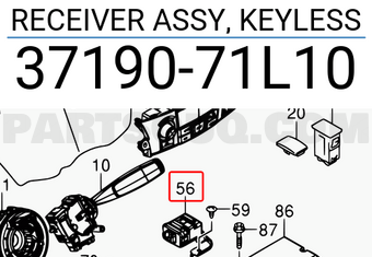 Suzuki 3719071L10 RECEIVER ASSY, KEYLESS