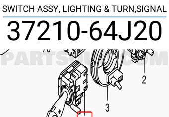 Suzuki 3721064J20 SWITCH ASSY, LIGHTING & TURN,SIGNAL