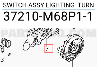 Suzuki 37210M68P11 SWITCH ASSY LIGHTING TURN
