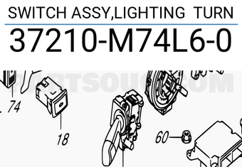 Suzuki 37210M74L60 SWITCH ASSY,LIGHTING TURN
