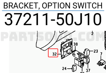 Suzuki 3721150J10 BRACKET, OPTION SWITCH