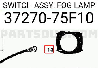 Suzuki 3727075F10 SWITCH ASSY, FOG LAMP