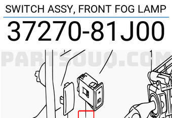 Suzuki 3727081J00 SWITCH ASSY, FRONT FOG LAMP