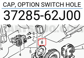 Suzuki 3728562J00 CAP, OPTION SWITCH HOLE