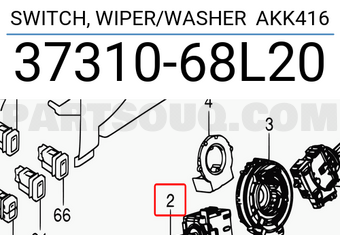 Suzuki 3731068L20 SWITCH, WIPER/WASHER AKK416