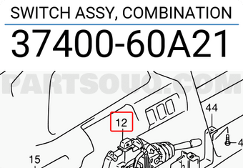 Suzuki 3740060A21 SWITCH ASSY, COMBINATION