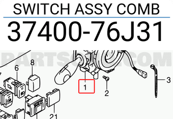 Suzuki 3740076J31 SWITCH ASSY COMB