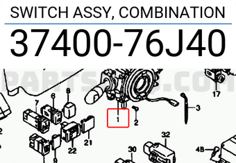 Suzuki 3740076J40 SWITCH ASSY, COMBINATION