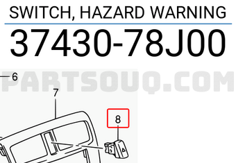 Suzuki 3743078J00 SWITCH, HAZARD WARNING
