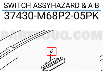 Suzuki 37430M68P205PK SWITCH ASSYHAZARD & A B