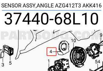 Suzuki 3744068L10 SENSOR ASSY,ANGLE AZG412T3 AKK416