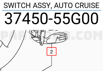 Suzuki 3745055G00 SWITCH ASSY, AUTO CRUISE