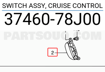 Suzuki 3746078J00 SWITCH ASSY, CRUISE CONTROL